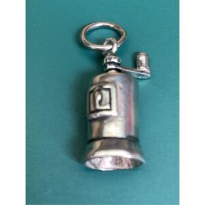 .925 Peppermill Grinder Sterling Silver Jewelry Charm #vintage
